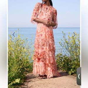 Johnny was silk maxi dress